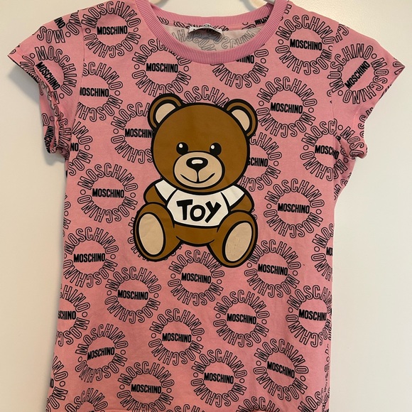 Moschino Teen Toy Bear All Over Print Tee And Skirt - Picture 2 of 9